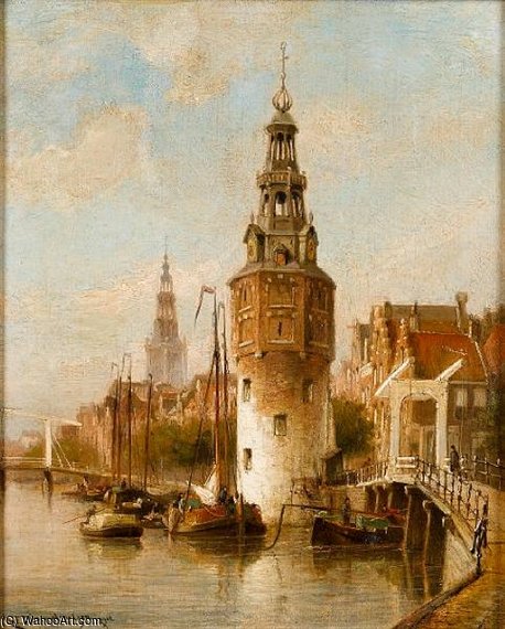 Order Oil Painting Replica The Schreyers Tower by Cornelis Christiaan Dommelshuizen (1842-1928, Netherlands) | ArtsDot.com