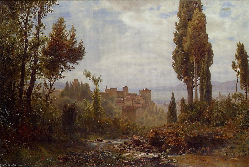 Order Oil Painting Replica The Alhambra by Ernst Carl Eugen Koerner (1846-1927, Germany) | ArtsDot.com