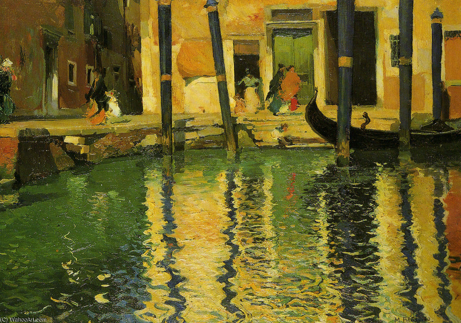 Order Paintings Reproductions Paisaje De Venecia by Manuel Benedito Vives (Inspired By) (1875-1963, Spain) | ArtsDot.com