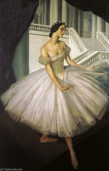 Buy Museum Art Reproductions Portrait Of Ballerina Anna Pavolva by Alexander Evgenievich Yakovlev (1887-1938, Russia) | ArtsDot.com