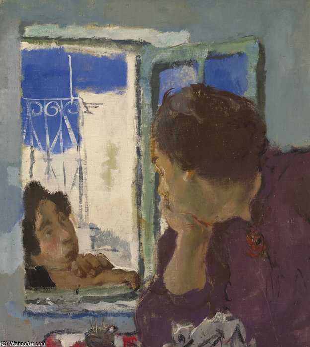 Order Oil Painting Replica The Conversation by Alexander Evgenievich Yakovlev (1887-1938, Russia) | ArtsDot.com
