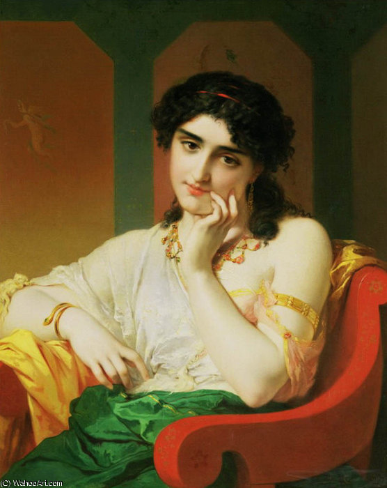 Order Oil Painting Replica A Classical Beauty by Pierre Olivier Joseph Coomans (1816-1889) | ArtsDot.com