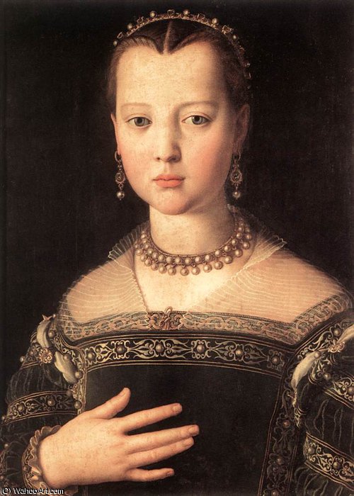 Order Oil Painting Replica Maria de Medici by Agnolo Bronzino (1503-1572, Italy) | ArtsDot.com