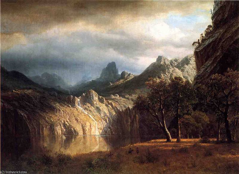 Buy Museum Art Reproductions in western mountains by Albert Bierstadt (1830-1902, Germany) | ArtsDot.com
