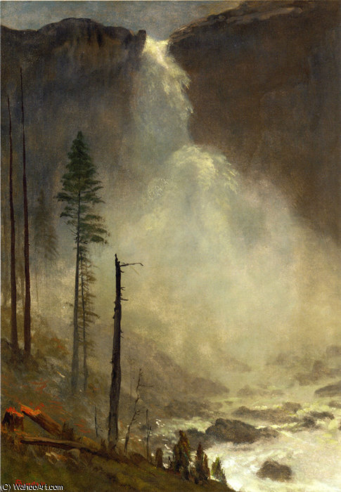 Buy Museum Art Reproductions nevada falls by Albert Bierstadt (1830-1902, Germany) | ArtsDot.com