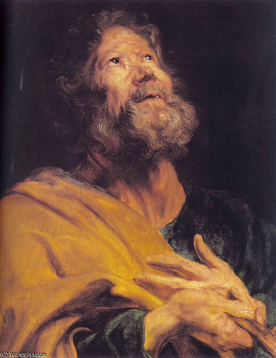 Order Oil Painting Replica the penitent apostle peter by Anthony Van Dyck (1599-1641, Belgium) | ArtsDot.com