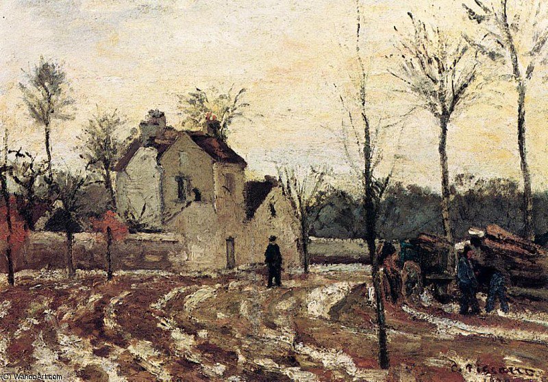 Order Oil Painting Replica thaw, pontoise., 1872 by Camille Pissarro (1830-1903, United States) | ArtsDot.com