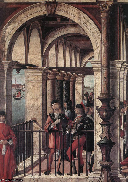 Order Paintings Reproductions Arrival of the English Ambassadors (detail) by Vittore Carpaccio (1465-1526, Italy) | ArtsDot.com