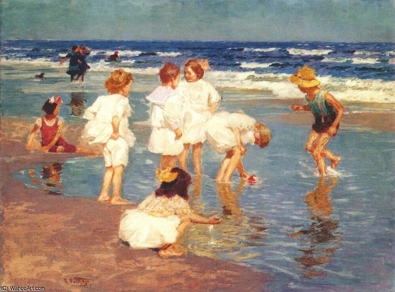 Order Art Reproductions a holiday, 1915 by Edward Henry Potthast (1857-1927, United States) | ArtsDot.com