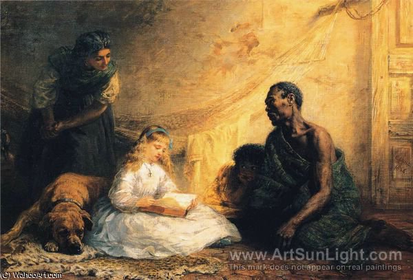 Order Oil Painting Replica Uncle Tom and Little Eva, 1866 by Edwin Longsden Long (1829-1891, United Kingdom) | ArtsDot.com