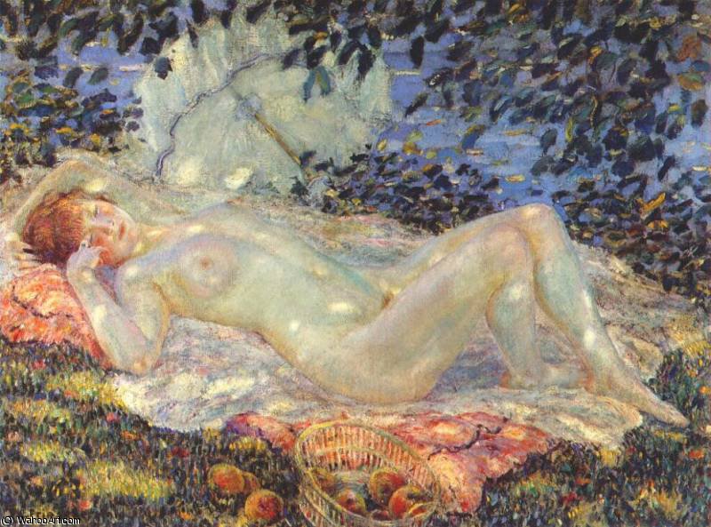 Order Oil Painting Replica autumn, 1914 by Frederick Carl Frieseke (1874-1939, United States) | ArtsDot.com
