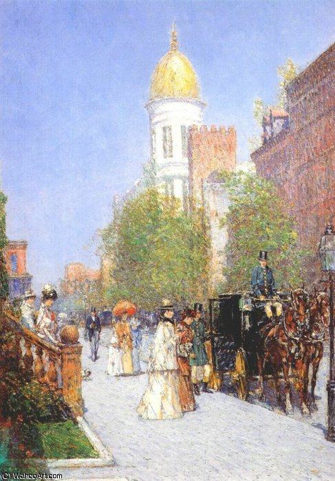 Order Oil Painting Replica a spring morning, 1891 by Frederick Childe Hassam (1859-1935, United States) | ArtsDot.com