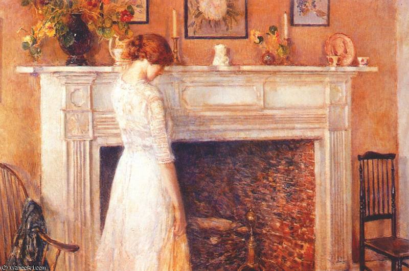 Order Oil Painting Replica in the old house, 1914 by Frederick Childe Hassam (1859-1935, United States) | ArtsDot.com