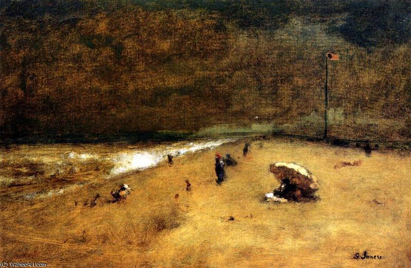 Order Paintings Reproductions Along the Jersey Shore by George Inness (1825-1894, United States) | ArtsDot.com