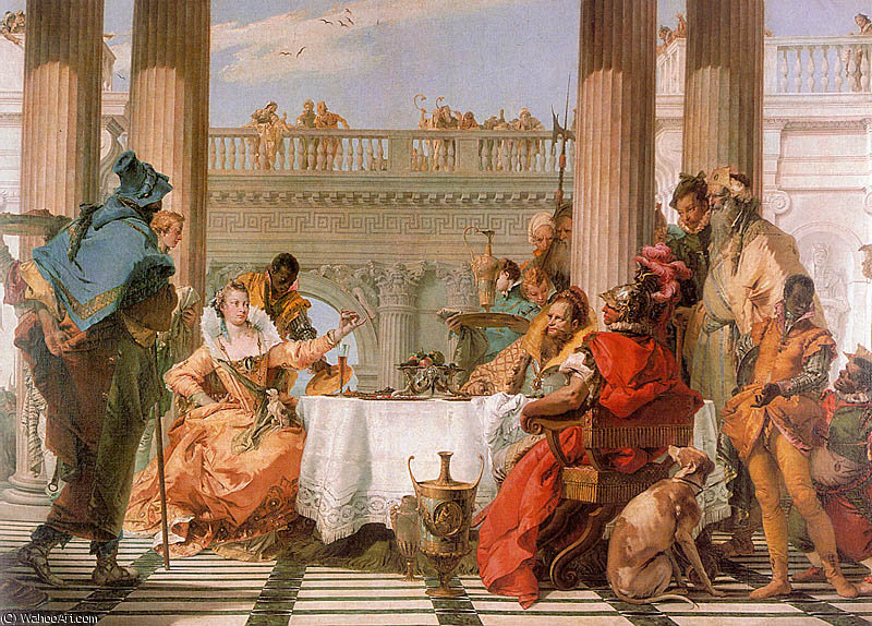Order Oil Painting Replica The Banquet of Cleopatra - oil on canvas -, 1744 by Giovanni Battista Tiepolo (2007-1770, Italy) | ArtsDot.com