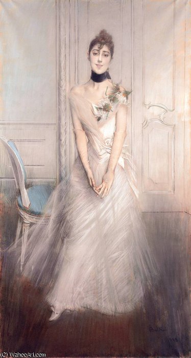 Buy Museum Art Reproductions A Portrait of Emiliana Concha de Ossa by Giovanni Boldini (1842-1931, Italy) | ArtsDot.com
