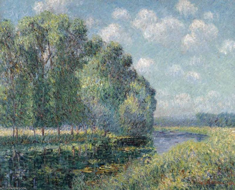 Order Paintings Reproductions By the Eure River in Spring by Gustave Loiseau (1865-1935, France) | ArtsDot.com