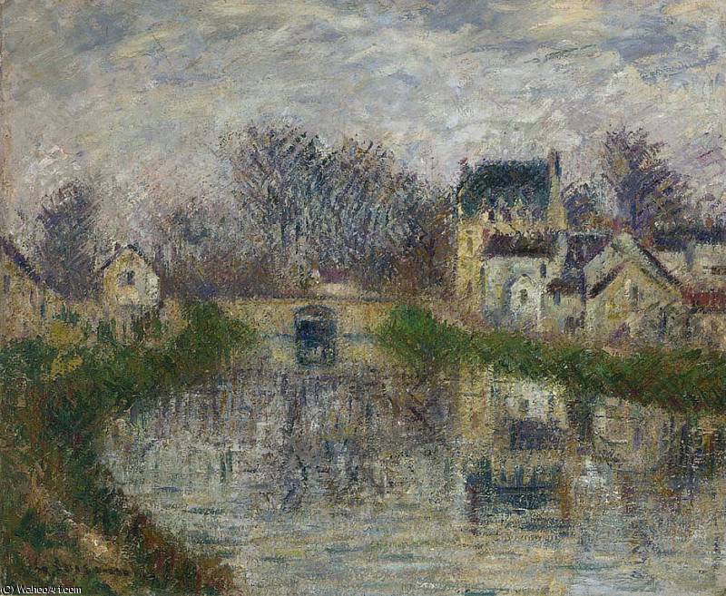 Order Oil Painting Replica Canal at Moret, 1910 by Gustave Loiseau (1865-1935, France) | ArtsDot.com