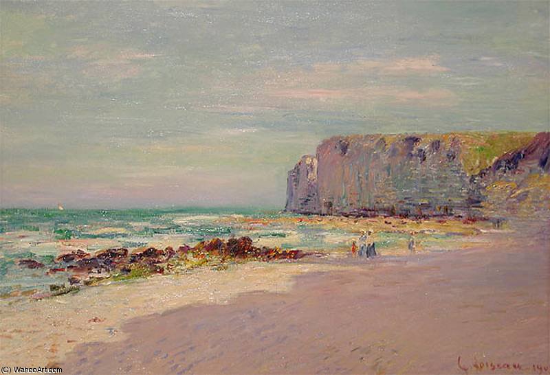 Order Paintings Reproductions Cliffs at Petit Dalles Normandy, 1908 by Gustave Loiseau (1865-1935, France) | ArtsDot.com