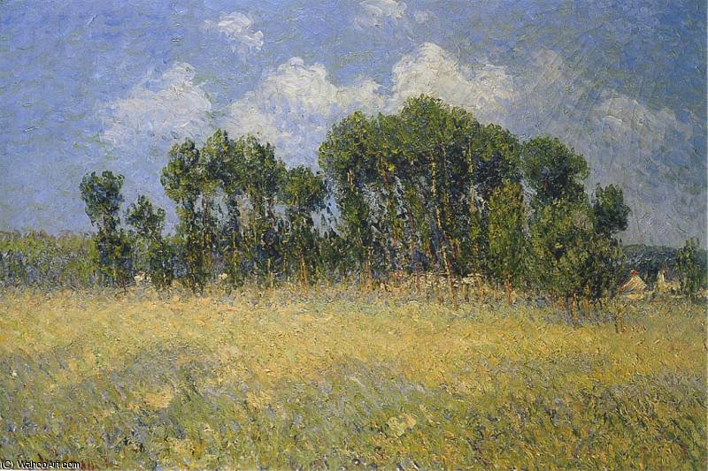 Order Oil Painting Replica Landscape with Poplars by Gustave Loiseau (1865-1935, France) | ArtsDot.com