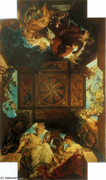 Order Paintings Reproductions die vier weltteile by Hans Makart (1840-1884, Austria) | ArtsDot.com