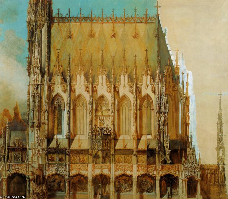 Order Artwork Replica gotische grabkirche st michael seitenansicht by Hans Makart (1840-1884, Austria) | ArtsDot.com