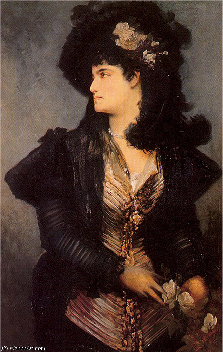 Order Art Reproductions portrait of a lady by Hans Makart (1840-1884, Austria) | ArtsDot.com