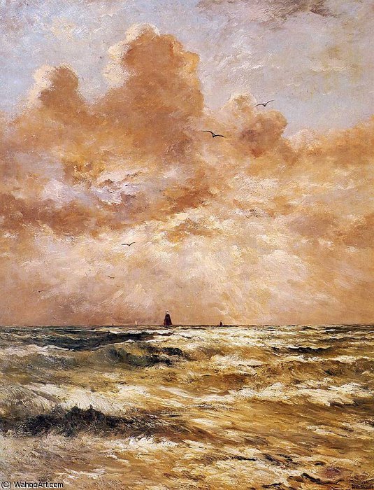 Order Artwork Replica back from sea sun by Hendrik Willem Mesdag (1831-1915, Netherlands) | ArtsDot.com