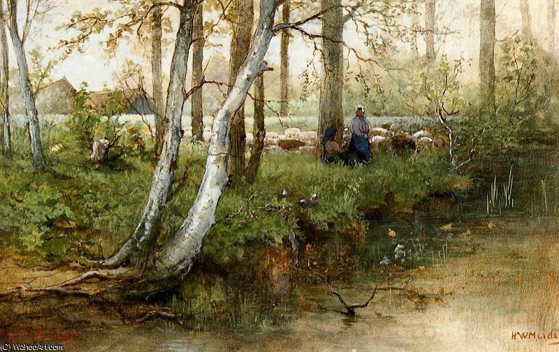 Order Oil Painting Replica Landscape in Drenthe Sun by Hendrik Willem Mesdag (1831-1915, Netherlands) | ArtsDot.com