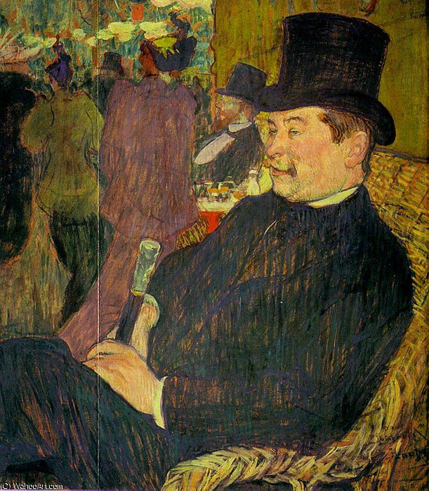 Buy Museum Art Reproductions Portrait of Monsieur Delaporte at the Jardi by Henri De Toulouse Lautrec (1864-1901, France) | ArtsDot.com