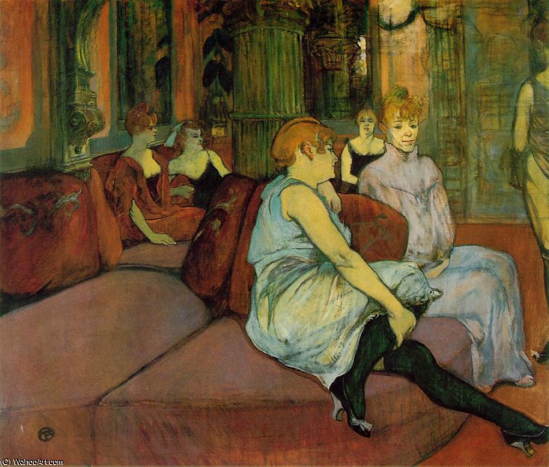Order Paintings Reproductions rue des moulins by Henri De Toulouse Lautrec (1864-1901, France) | ArtsDot.com