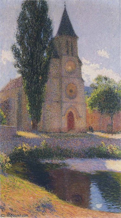 Order Paintings Reproductions Church at Labastide du Vert, 1919 by Henri Jean Guillaume Martin (1860-1860, France) | ArtsDot.com