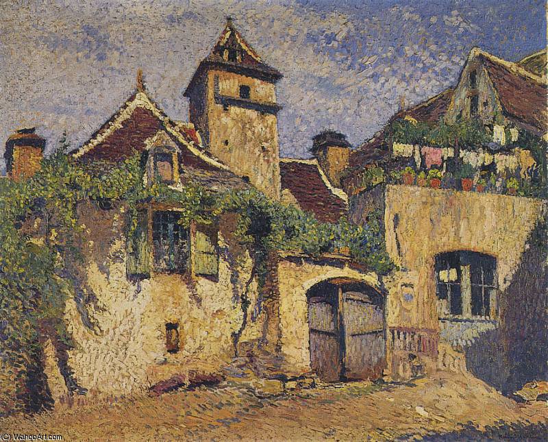 Order Oil Painting Replica Maisons dans le Village by Henri Jean Guillaume Martin (1860-1860, France) | ArtsDot.com