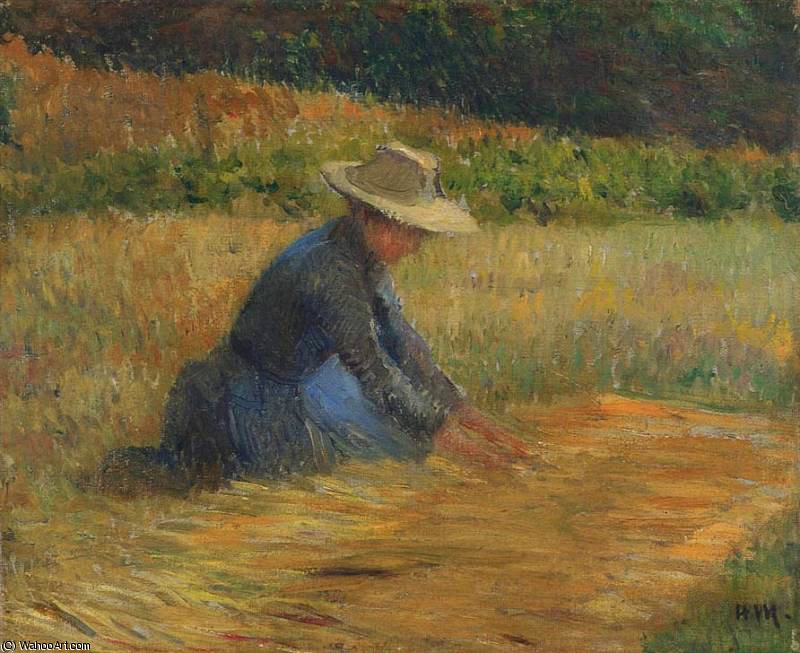 Order Art Reproductions Peasant Woman in the Fields by Henri Jean Guillaume Martin (1860-1860, France) | ArtsDot.com