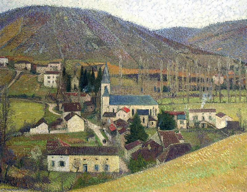 Buy Museum Art Reproductions View of Labastide in Gray Weather by Henri Jean Guillaume Martin (1860-1860, France) | ArtsDot.com