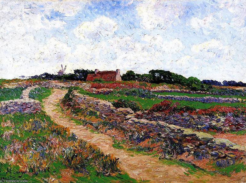 Buy Museum Art Reproductions A Path in Cholars Finistere, 1901 by Henri Moret (1856-1913, France) | ArtsDot.com