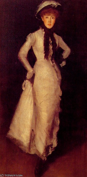 Order Paintings Reproductions Arragnement in White and Black by James Abbott Mcneill Whistler (1834-1903, United States) | ArtsDot.com