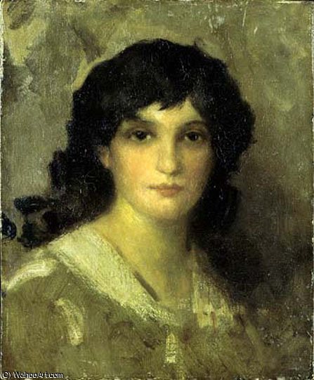 Buy Museum Art Reproductions Head of a Young Woman by James Abbott Mcneill Whistler (1834-1903, United States) | ArtsDot.com