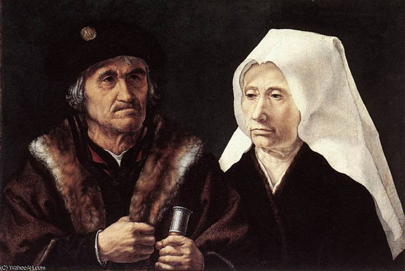 Buy Museum Art Reproductions an elderly couple by Jan Gossaert (Mabuse) (1478-1532, France) | ArtsDot.com