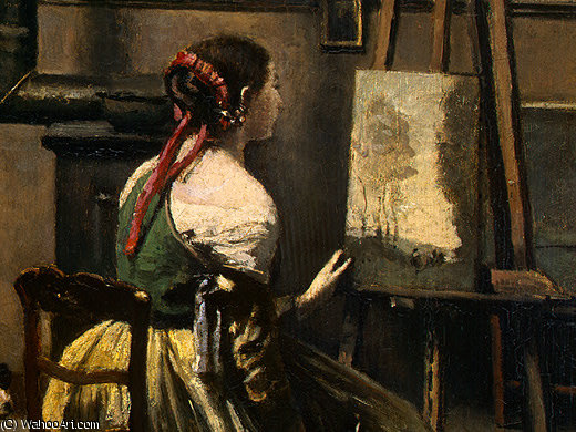Order Artwork Replica the artist`s studio (detail - ) by Jean Baptiste Camille Corot (1796-1875, France) | ArtsDot.com