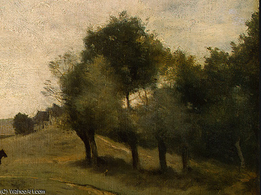 Order Art Reproductions View near Epernon (detail - ) by Jean Baptiste Camille Corot (1796-1875, France) | ArtsDot.com