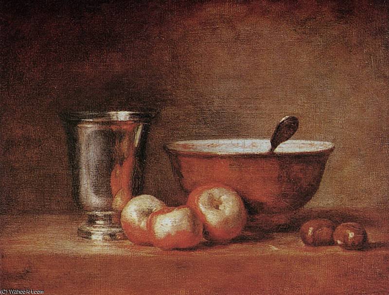 Order Paintings Reproductions The silver cup by Jean-Baptiste Simeon Chardin (1699-1779, France) | ArtsDot.com