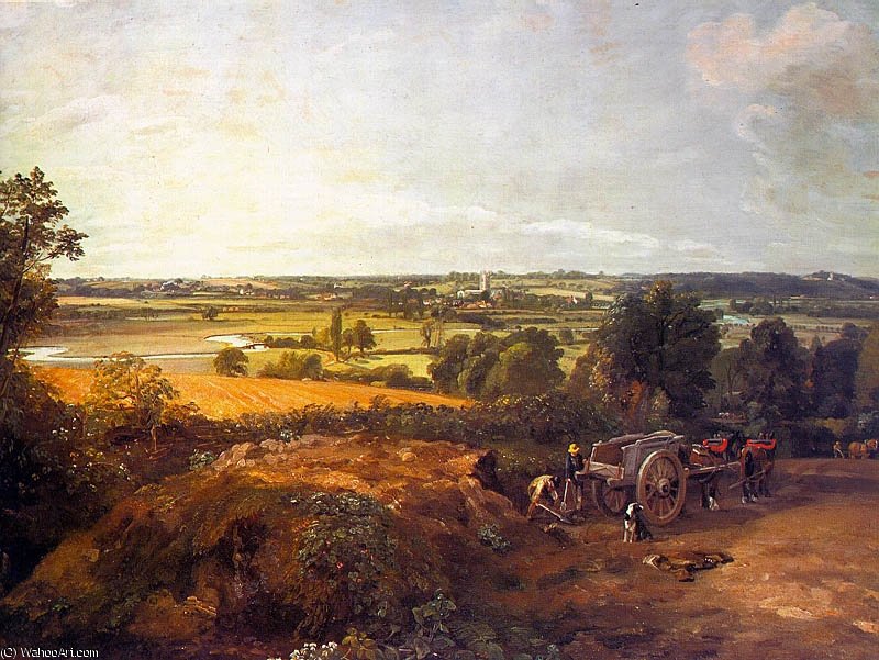 Buy Museum Art Reproductions stour valley and dedham village, approx., 1814 by John Constable (1776-1837, United Kingdom) | ArtsDot.com