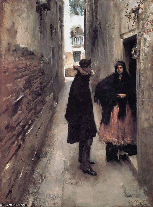 Buy Museum Art Reproductions Street in Venice by John Singer Sargent (1856-1925, Italy) | ArtsDot.com