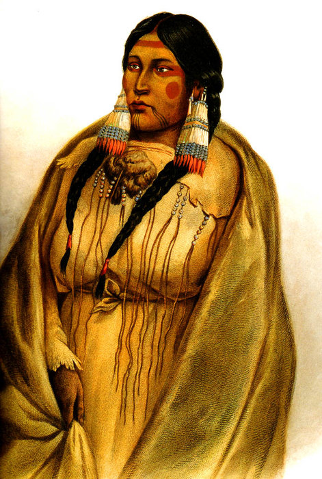 Buy Museum Art Reproductions Woman of The Cree-Tribe, 1833 by Karl Bodmer (1809-1893, Switzerland) | ArtsDot.com