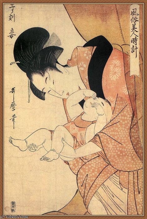 Buy Museum Art Reproductions midnight the hour of the rat by Kitagawa Utamaro (1753-1806, Japan) | ArtsDot.com