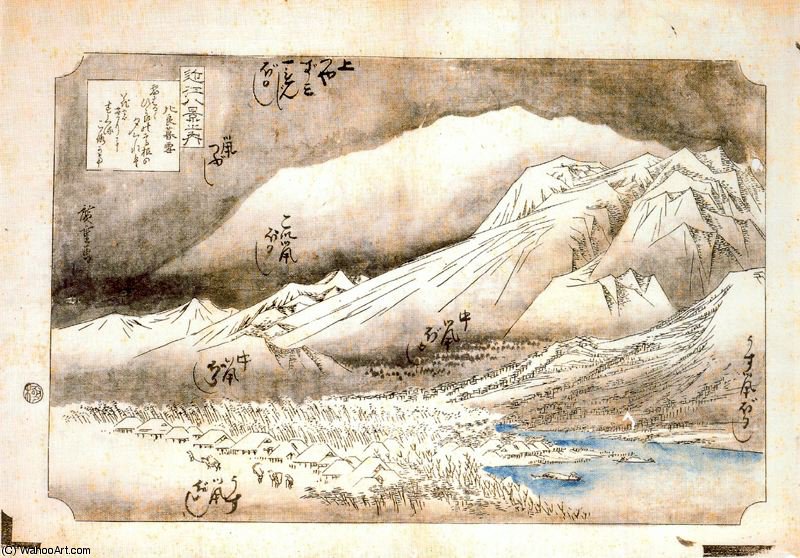 Order Oil Painting Replica untitled (9323) by Ando Hiroshige (1797-1858, Japan) | ArtsDot.com