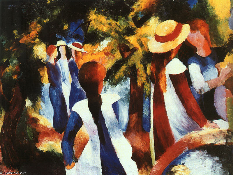Order Oil Painting Replica untitled (833) by August Macke (1887-1914, Germany) | ArtsDot.com