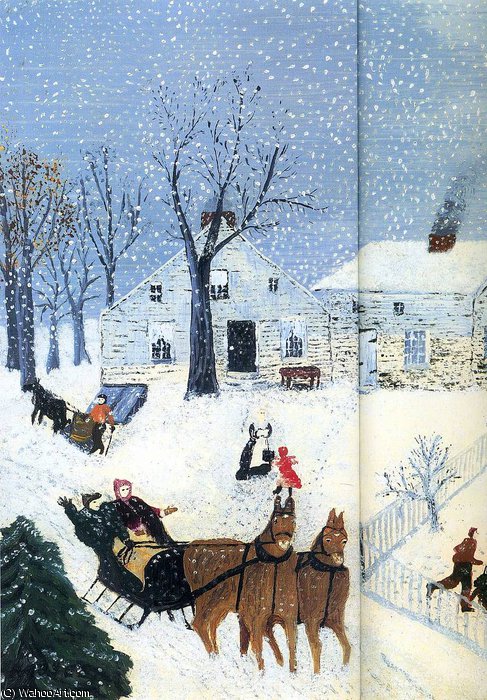 Order Oil Painting Replica untitled (4942) by Grandma Moses (Anna Robertson) (Inspired By) (1860-1961, United States) | ArtsDot.com