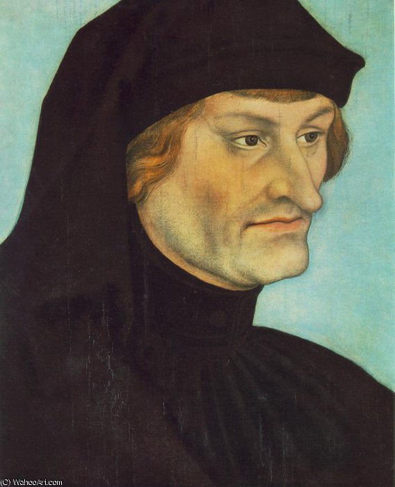 Order Artwork Replica portrait of johannes geiler von kaysersberg by Lucas Cranach The Elder (1472-1553, Germany) | ArtsDot.com